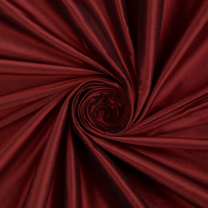 &#8216;Yakut&#8217; Shantung Silk Custom Window Curtains (Burgundy Red)