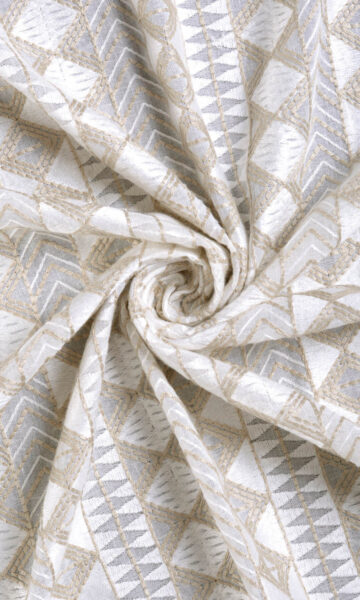 Affordable Geometric Embroidery Patterned Curtains