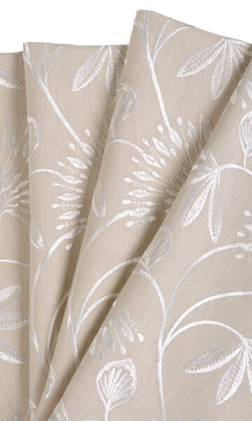 Floral Embroidery Roman Shades For Living Room