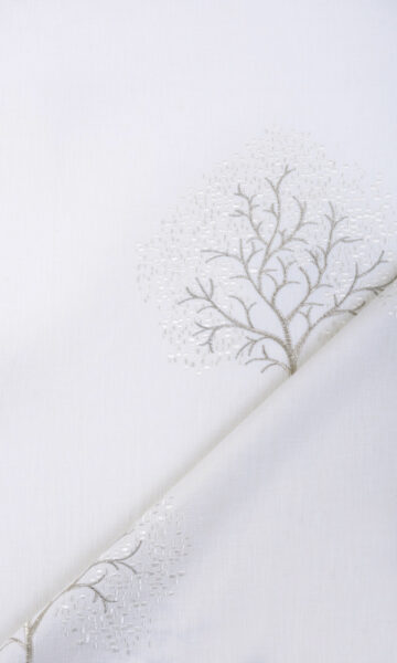 White Cotton Custom Roman Shades