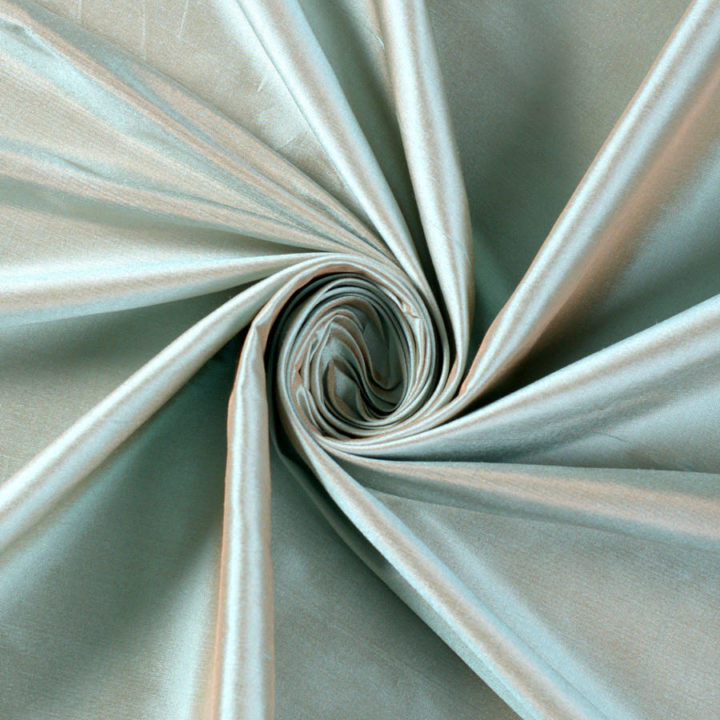 ‘Azna’ Shantung Silk Custom Roman Shades (Turquoise/ Bronze)