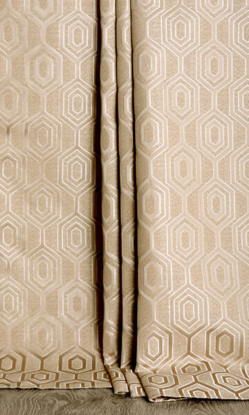 Beige Extra Long Custom Curtain