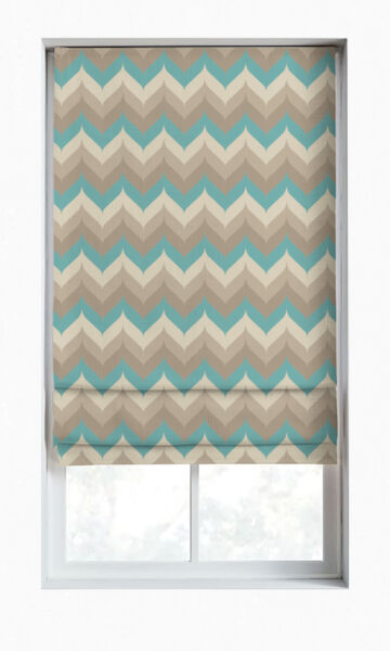Printed Custom Roman Blinds For Kitchen