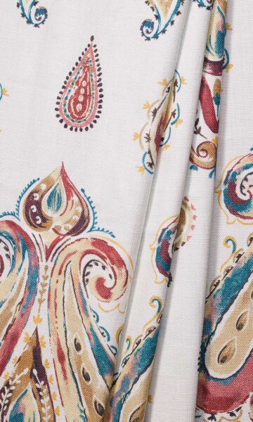 Printed Cotton Custom Drapes & Roman Shades