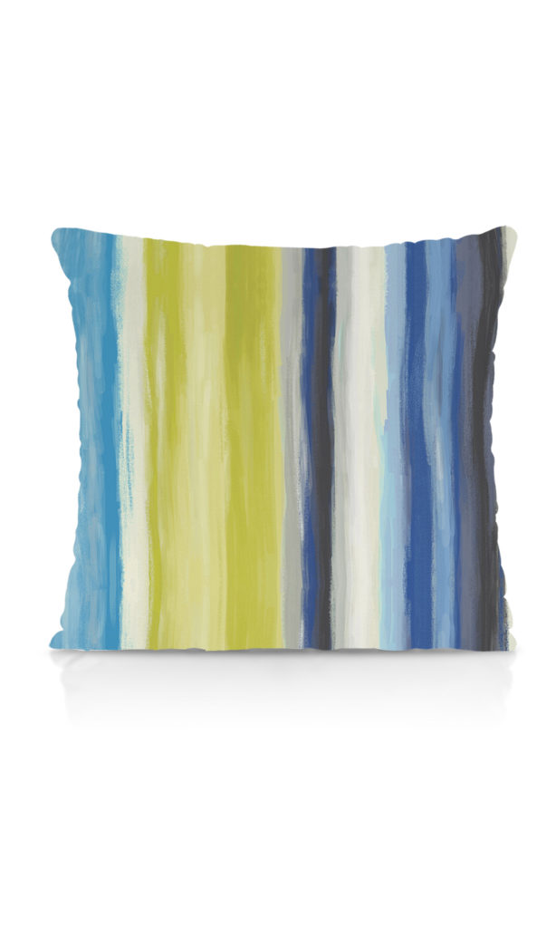 'Kilnpit' Dimout Striped Shades (Blue/ Cobalt/ Pear Green)