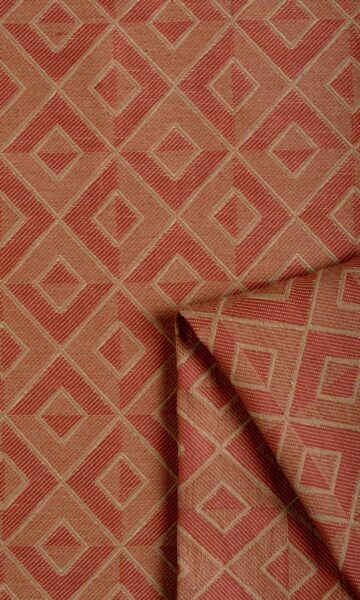 Orange Geometric Custom Roman Shades
