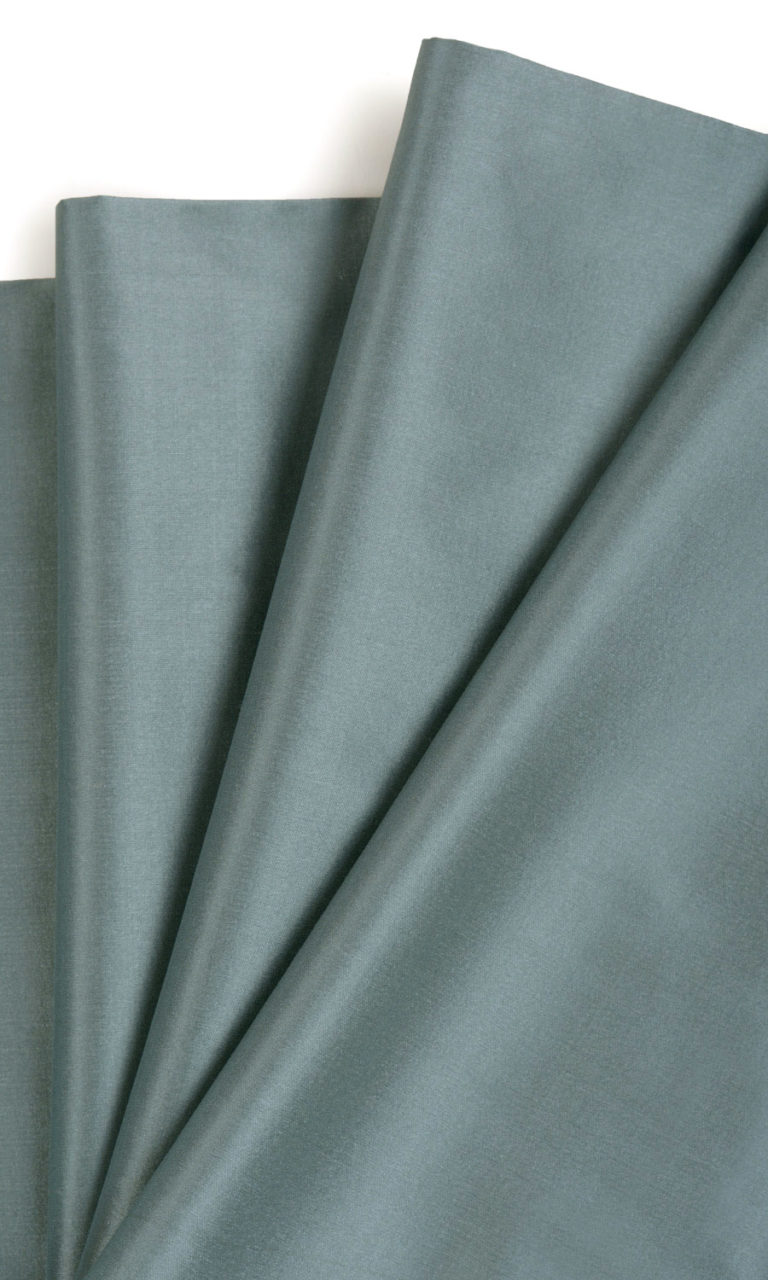 'Stella' Shantung Silk Custom Curtains (Steel Blue/ Grey)
