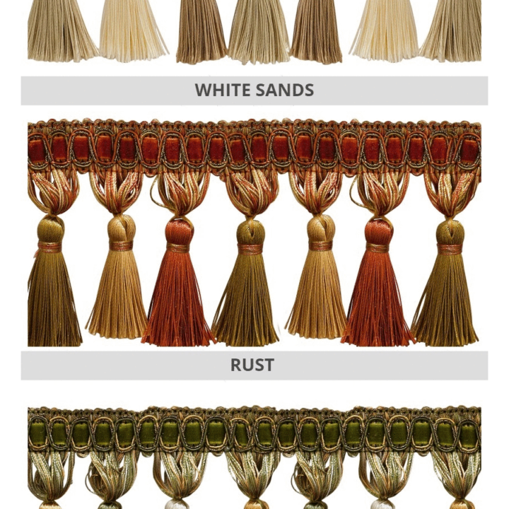 &#8216;Capri&#8217; Tassel Trim for Drapes &#038; Curtains (9 Colors)