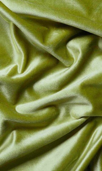 Green Velvet Custom Fake Roman Shades