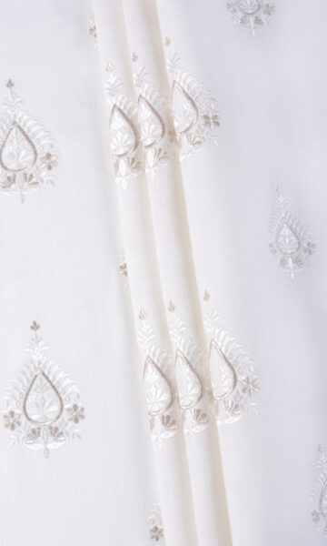 White Custom Drapery & Roman Blinds