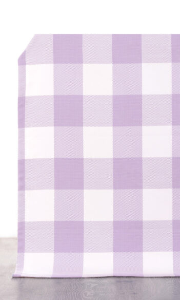 White Checked Custom Window Shades