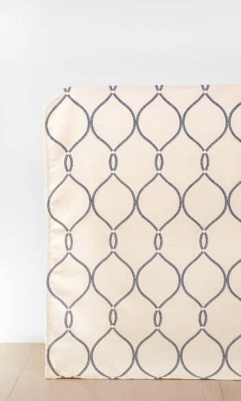 White & Blue Custom Window Treatments