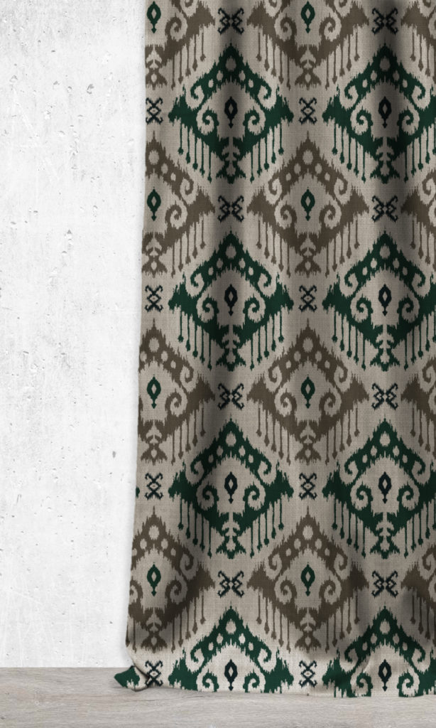 'Argos Hall' Ikat Print Window Roman Shades/ Blinds (Green)