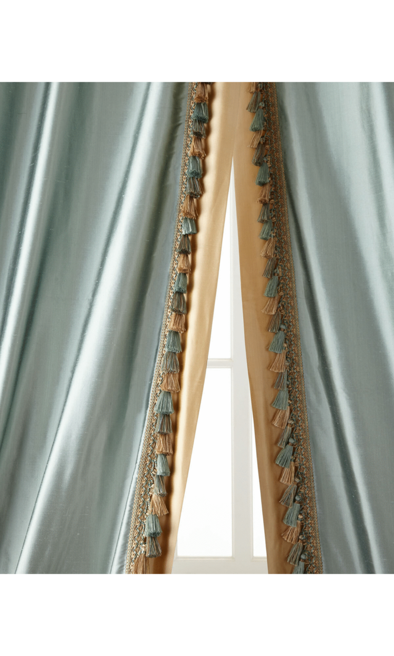 Custom Curtains and Drapes with Decorative 'Savanna' Tassel Trim I