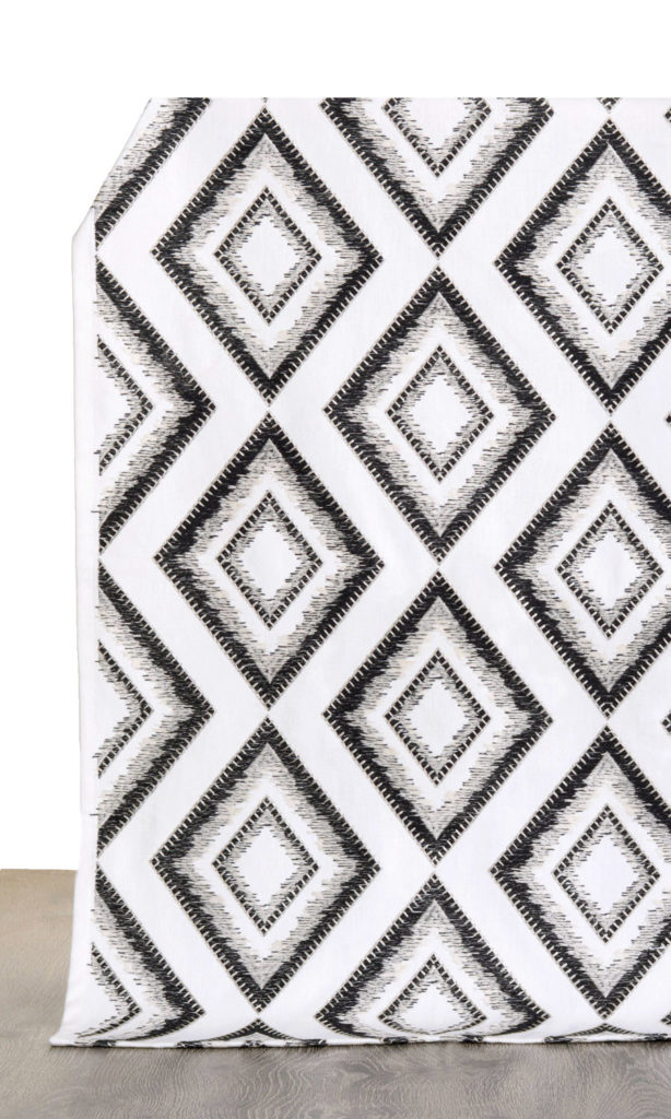 Shop Geometric Patterned Window Blinds Online I White/ Black I Spiffy Spools