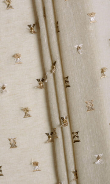 Affordable Beige Embroidery Curtains