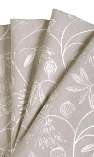 Grey Sheer Bedroom Custom Drapes