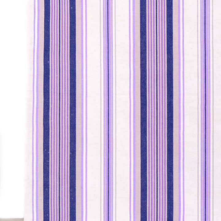 &#8216;Vynuoge&#8217; Striped Cotton Roman Shades (Violet/ Purple/ White)