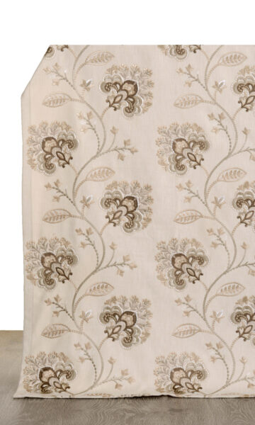 Floral Embroidery Extra Long Drapes For Bedroom