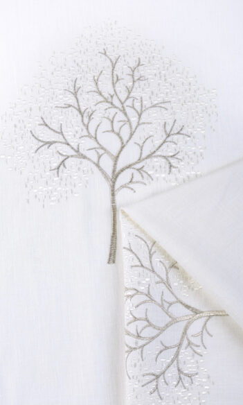 White Cotton Fake Roman Shade