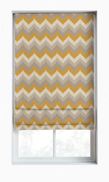 Printed Custom Roman Blinds For Living Room
