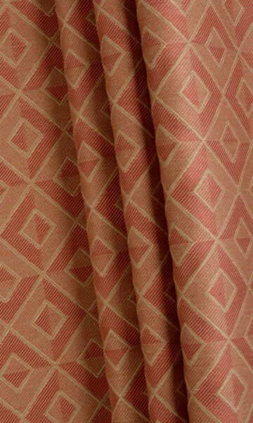 Orange Geometric Extra Long Custom Curtains