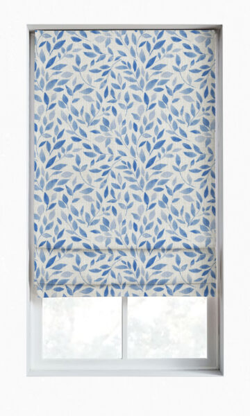 Floral Printed Custom Roman Blinds For Living Room