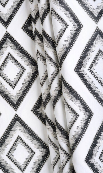 Black & White Custom Valance & Window Treatments
