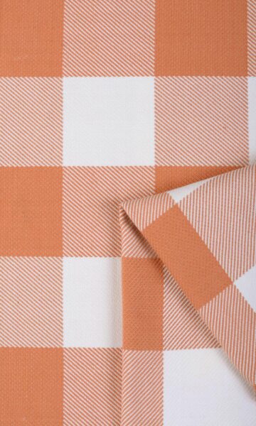 Checked Custom Drapery & Roman Blinds