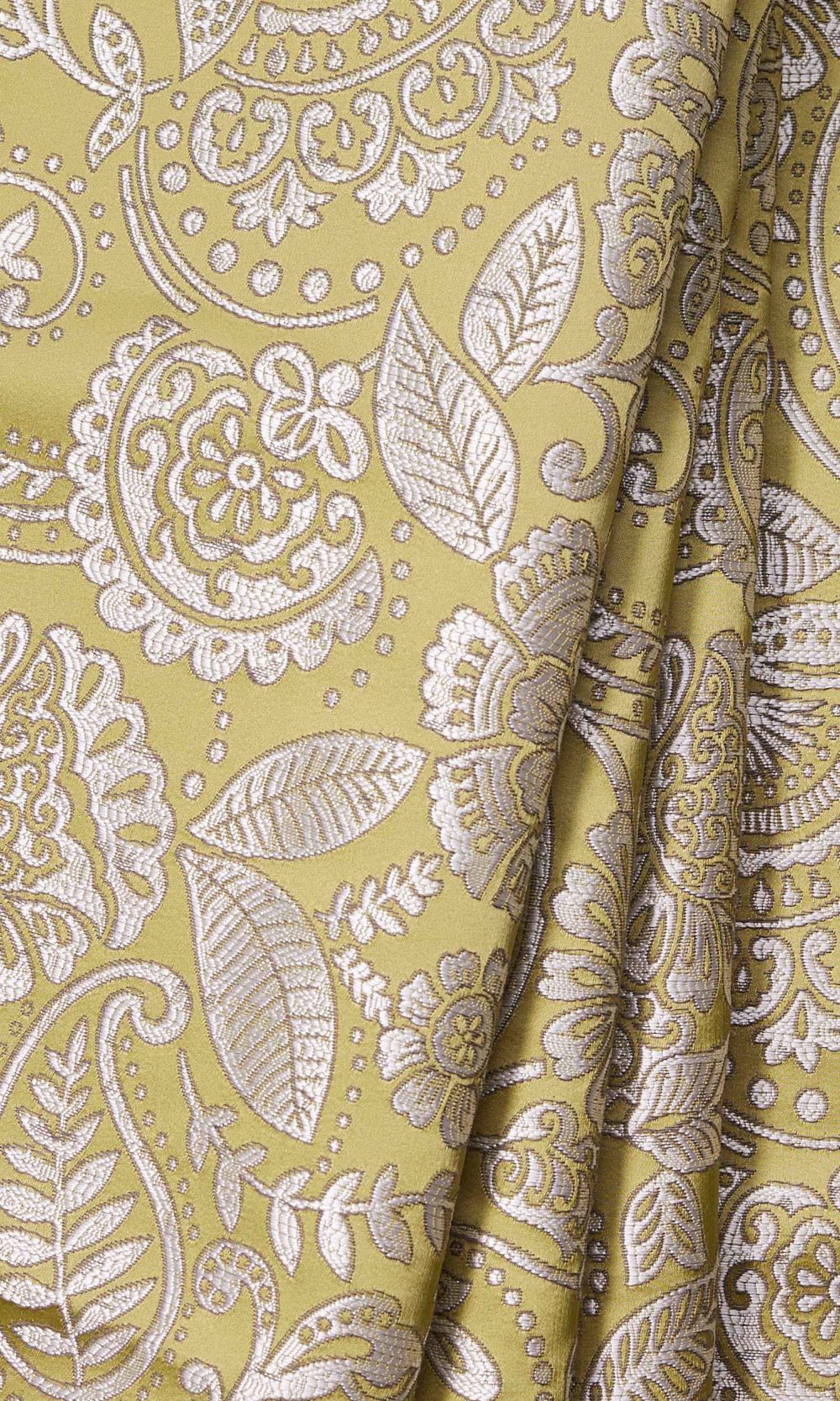 'Viterbo' Floral Self-Patterned Fabric (Green)