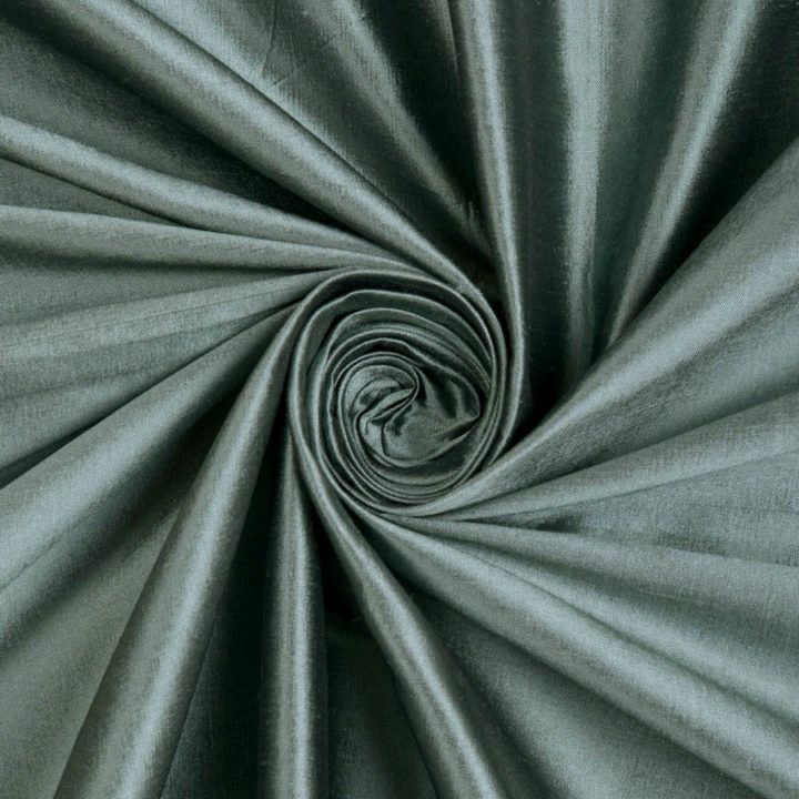 ‘Condu’ Shantung Silk Custom Size Roman Shades (Ocean/ Teal Blue)