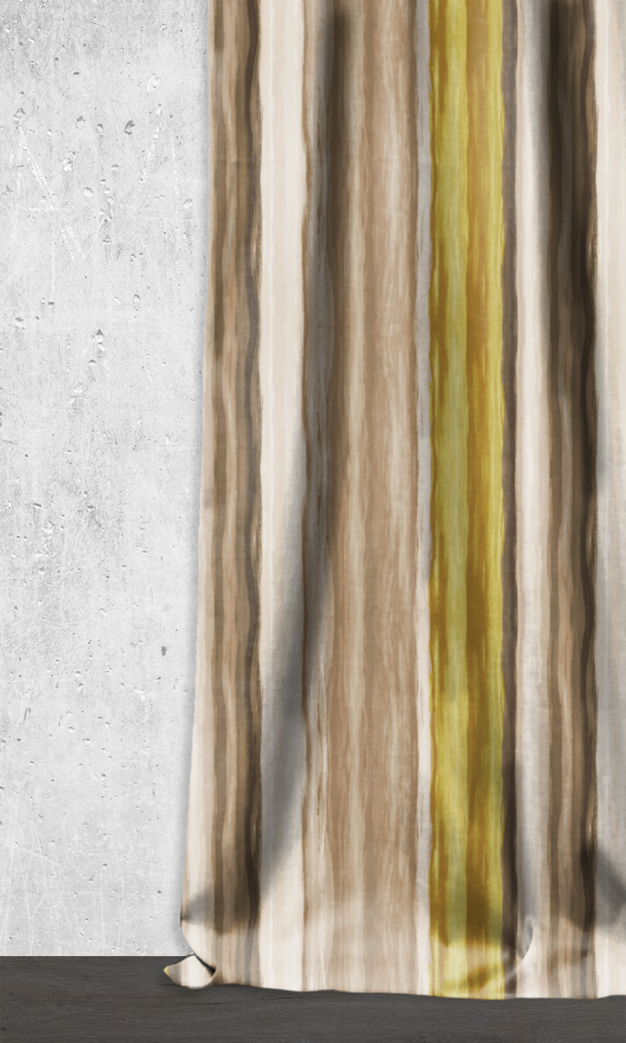 Dinnigan' Room Darkening Striped Roman Shades (Yellow/ Brown)