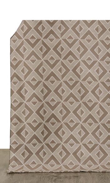 Beige & Brown Geometric Custom Window Shades
