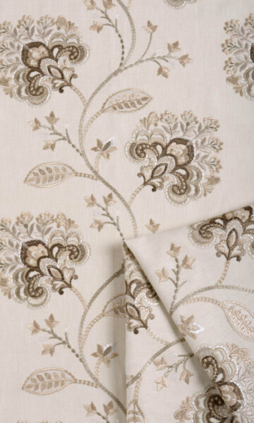 Floral Embroidery Custom Curtains