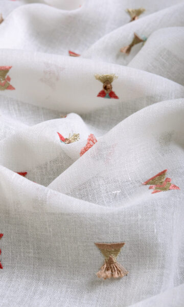 Affordable White Sheer Floral Embroidery Roman Shades for Bedroom