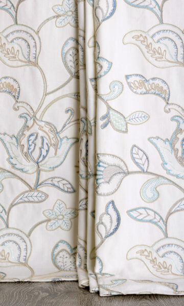 Floral Printed Extra Long Drapes For Bedroom