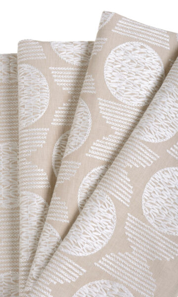 Geometric Patterned Custom Window Drapes