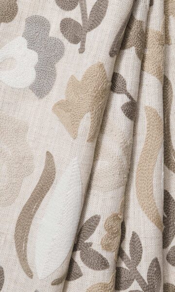 Floral Double Pinch Pleat Custom Drapery