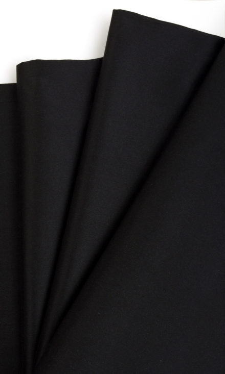 'Fantasma' Shantung Silk Custom Window Curtains (Black)