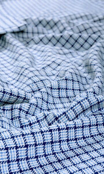 Checked Custom Roman Shades