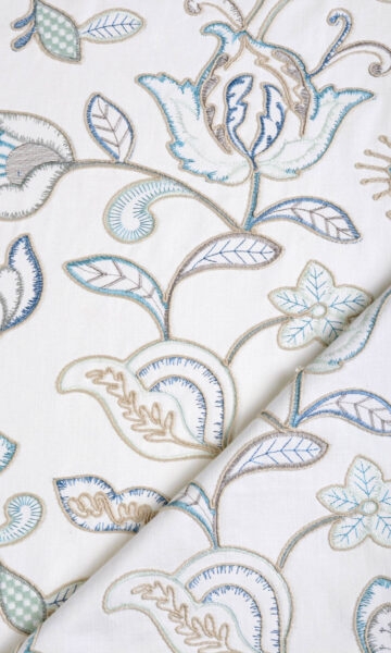 White Floral Window Roman Shades For Living Room