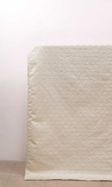White & Beige Custom Roman Blinds