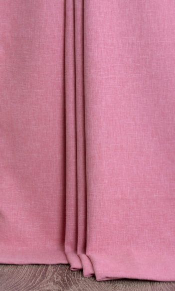 Pink Cotton Custom Roman Shades