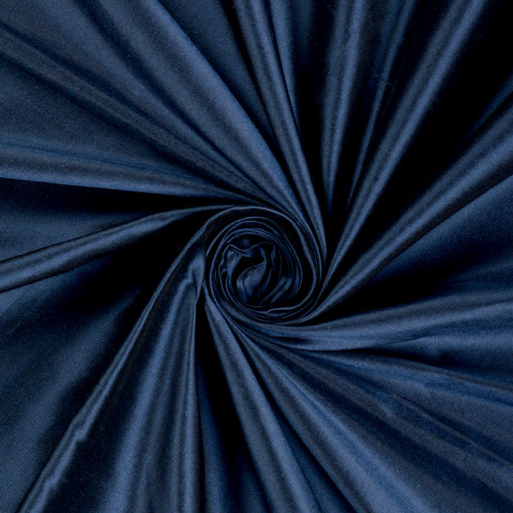 ‘Marine’ Shantung Silk Custom Size Blinds (Midnight Blue/ Navy)