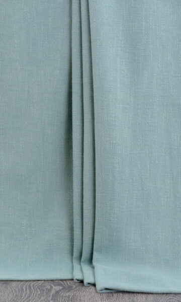 Blue Cotton Custom Roman Blinds For Kitchen