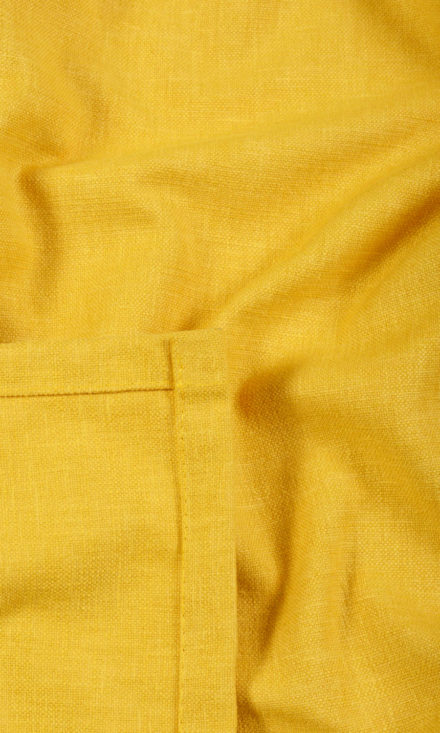 'Basant' Linen Blend Custom Size Window Panels (Yellow)