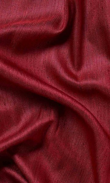 Red Custom Drapery & Roman Blinds