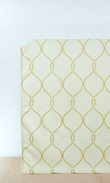 White & Yellow Custom Roman Blinds