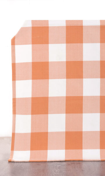 Checked Custom Drapes For Dining Room