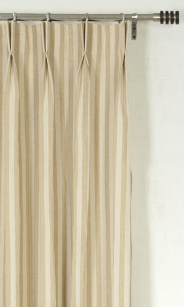 Striped Double Pinch Custom Drapes